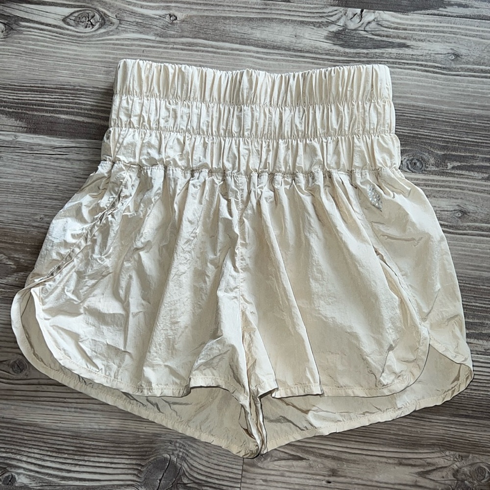 Free People The Way Home Shorts High Rise Pleated Built In Liner
